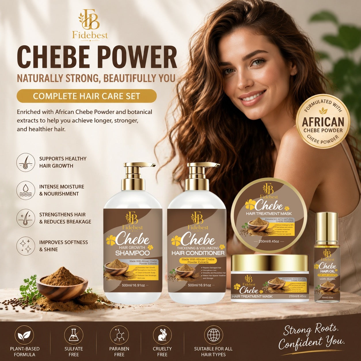 Shampoo Conditioner Hair Mask And Hair Oil Set . All You Need For Your Hair Chebe set