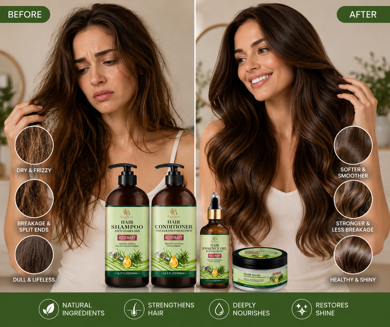 Shampoo Conditioner Hair Mask And Hair oil set