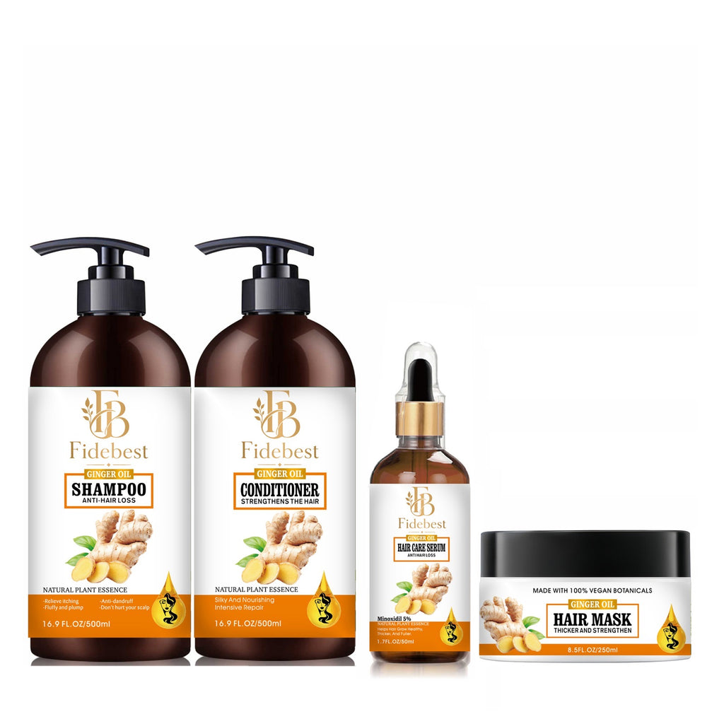 Ginger Shampoo Conditioner Hair Mask And Hair Oil Set