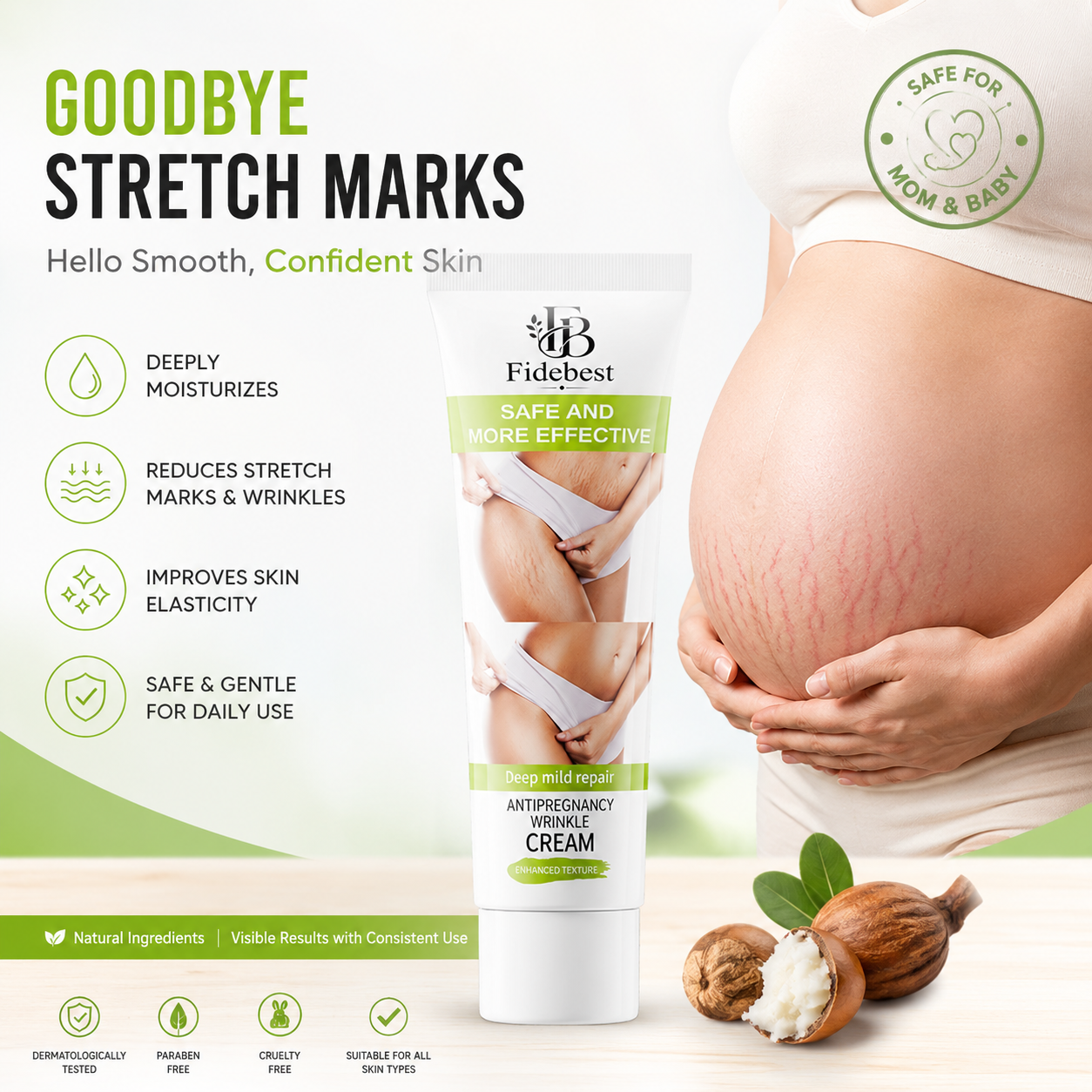 Anti pregnancy wrinkle cream , reduce stretch fat line , stretch mark repair, scar removal cream